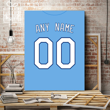 Kansas City Jersey Custom Canvas Print Wall Art for Boy Girl Men Women Baseball Personalized Canvas Art